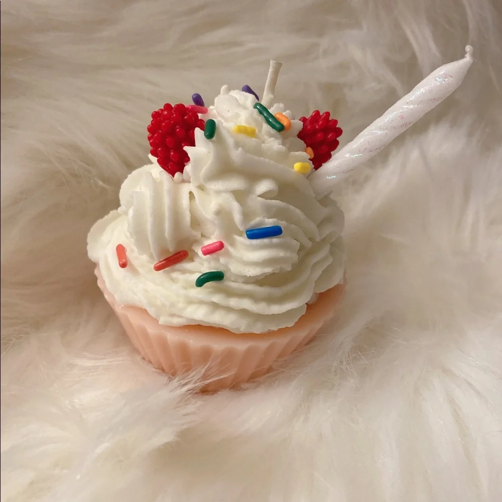 Soy wax cupcake candles.